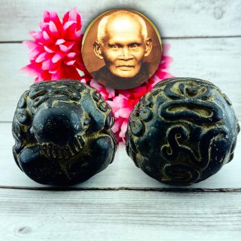 Yantra Buddha Statue Jindamani Boon Pidta Close Eye Protection Thai Amulet 17974